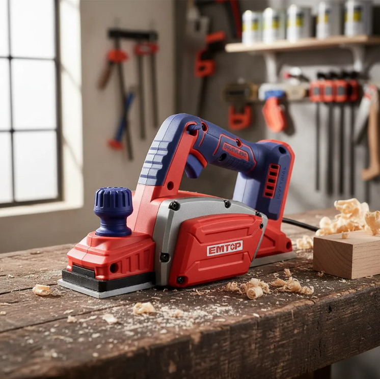 Cepillo Inalambrico 20v 82mm Emtop 14000rpm sin bateria y cargador