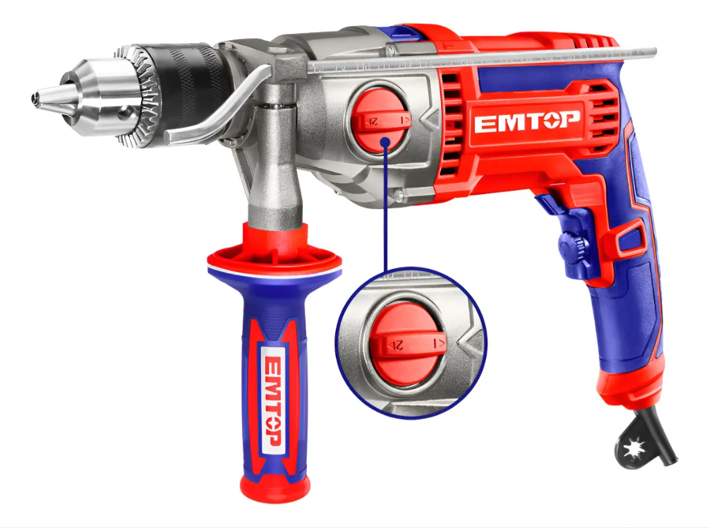 Taladro Percutor 16 Mm 1100w 3000 Rpm Emdl21101-4 Emtop