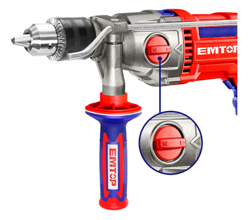 Taladro Percutor 16 Mm 1100w 3000 Rpm Emdl21101-4 Emtop