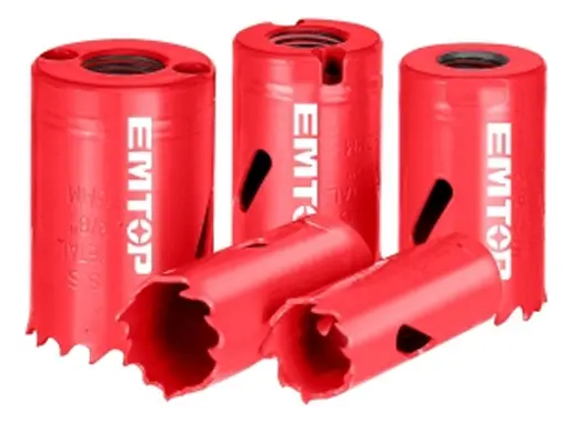 Set 7 Piezas Mecha Hss Bimetal Con Soporte 22-38mm Emtop