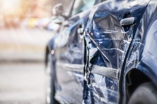 Automobile accident on street