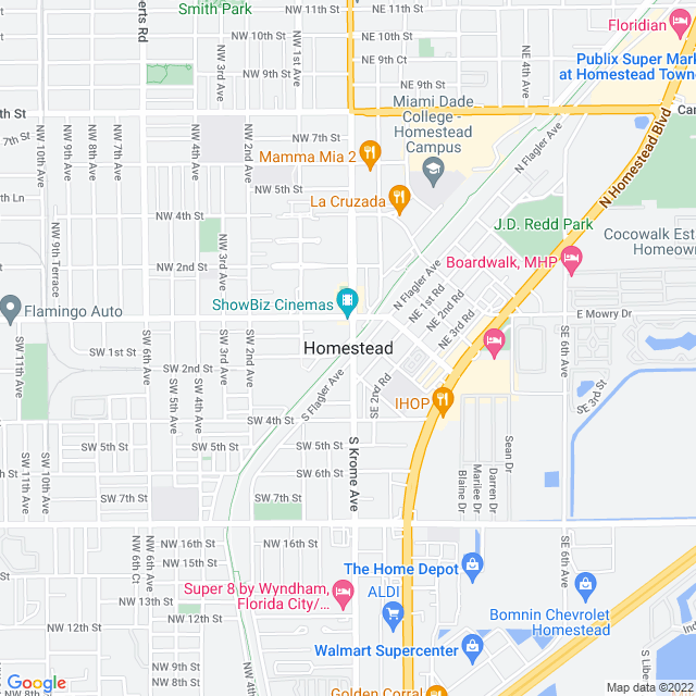 Map of business location