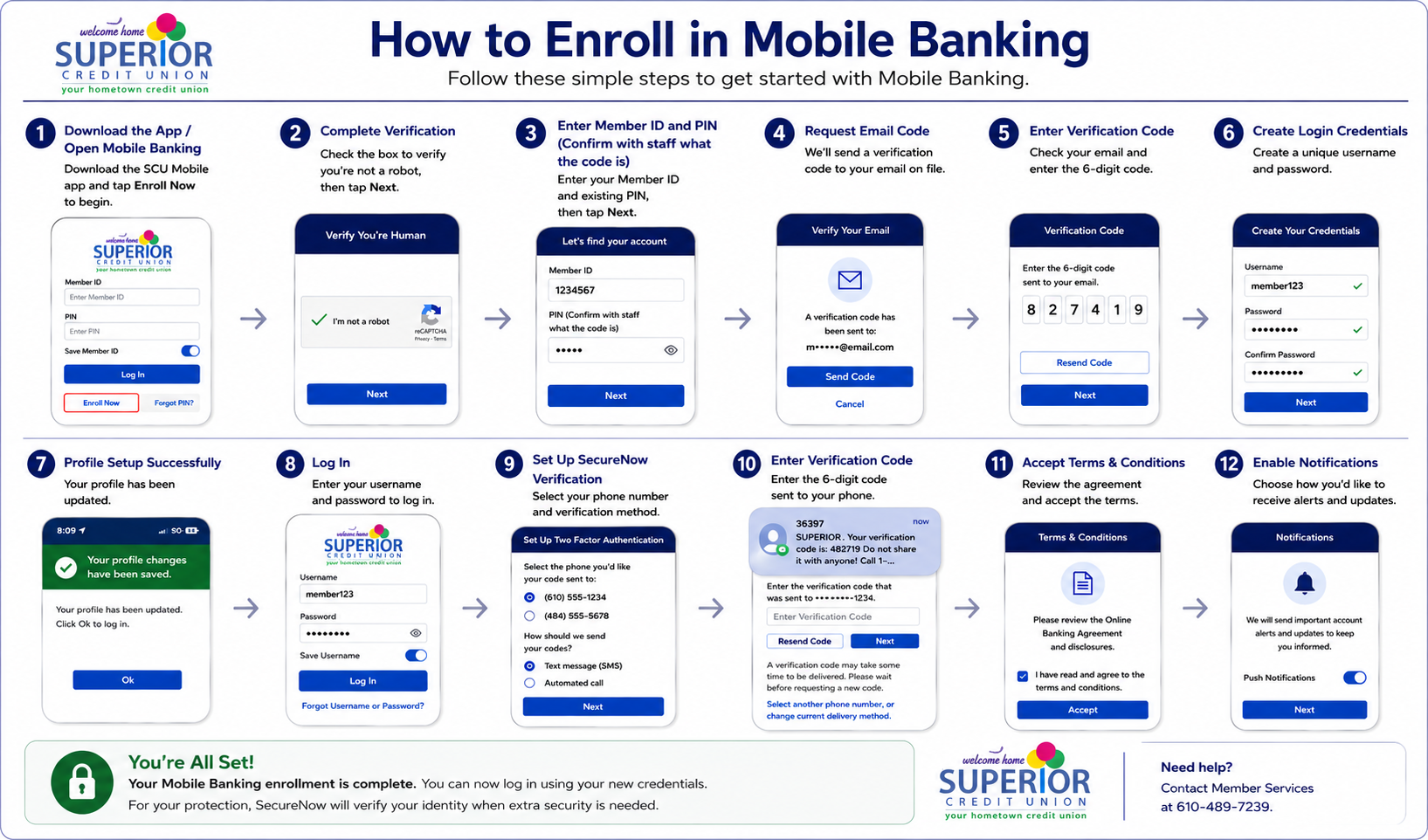 Mobile Banking enrollment setup guide