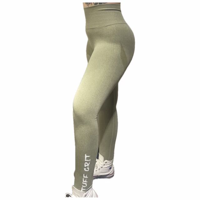 High Waisted Army Green Leggings