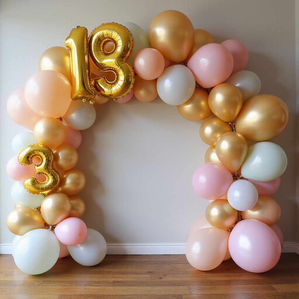 Balloon arch with gold