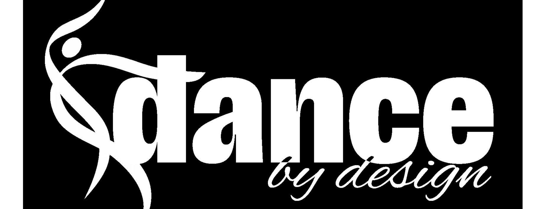 White silhouette of a dancer with the word