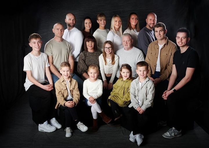 lMulti-generational family portrait at Oakley Studios — family photography on the Luton and Dunstable border