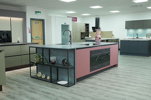 Joe Graham and Sons kitchen showroom — Laura Ashley kitchen range, commercial photography by Oakley Studios, Luton