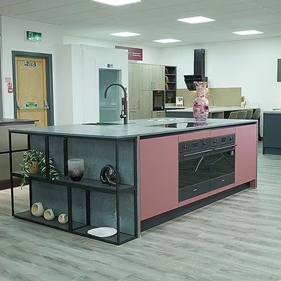 Joe Graham and Sons kitchen showroom — Symphony Kitchens range photographed by Oakley Studios, Luton and Bedfordshire
