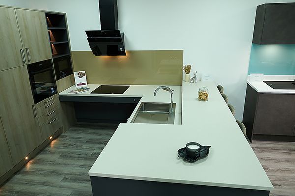 Joe Graham and Sons kitchen showroom — Laura Ashley kitchen range, commercial photography by Oakley Studios, Luton