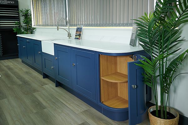 Joe Graham and Sons luxury kitchen showroom — Laura Ashley kitchen range, commercial photography by Oakley Studios, Luton