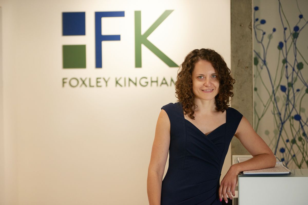 Foxley Kingham Director during a corporate headshot session at Oakley Studios, Luton and Dunstable border