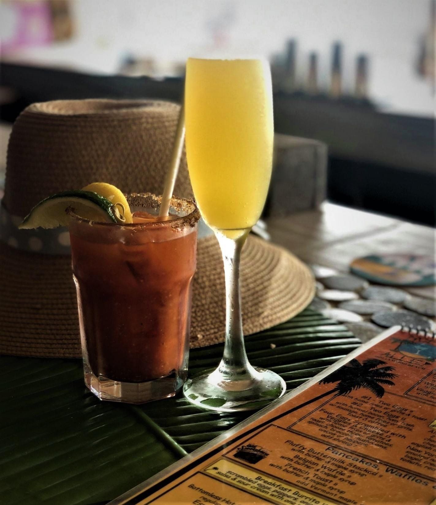 Picture of two cocktails.