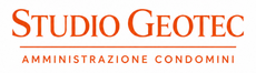 Studio Geotec logo in orange text with “Amministrazione Condomini” underneath