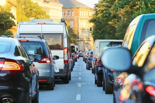 vehicles on road