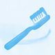 Blue toothbrush on a white background