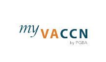 It is a logo for a company called my vaccn by pgba.