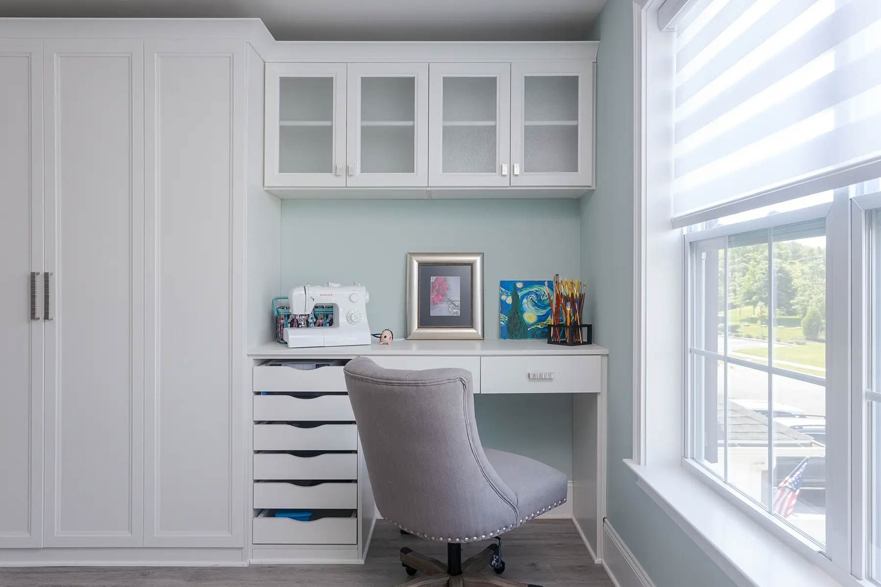 Custom desk and cabinets