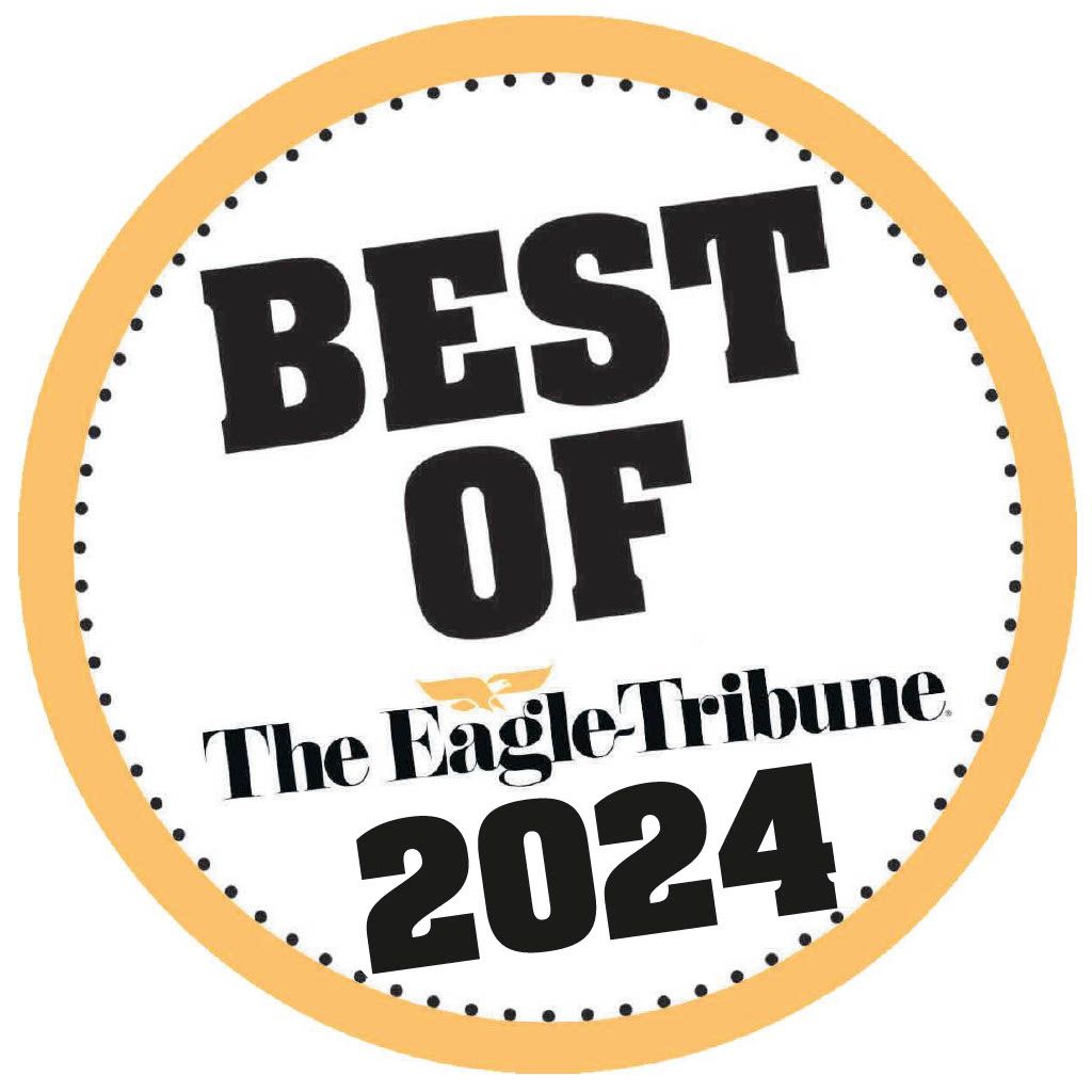Best of The Eagle-Tribune 2024 badge with orange border and bold black text