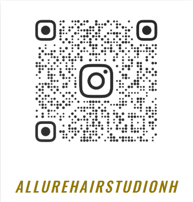 QR code for Allure Hair Studio NH with Instagram logo. QR code for Allure Hair Studio NH with Instagram logo.