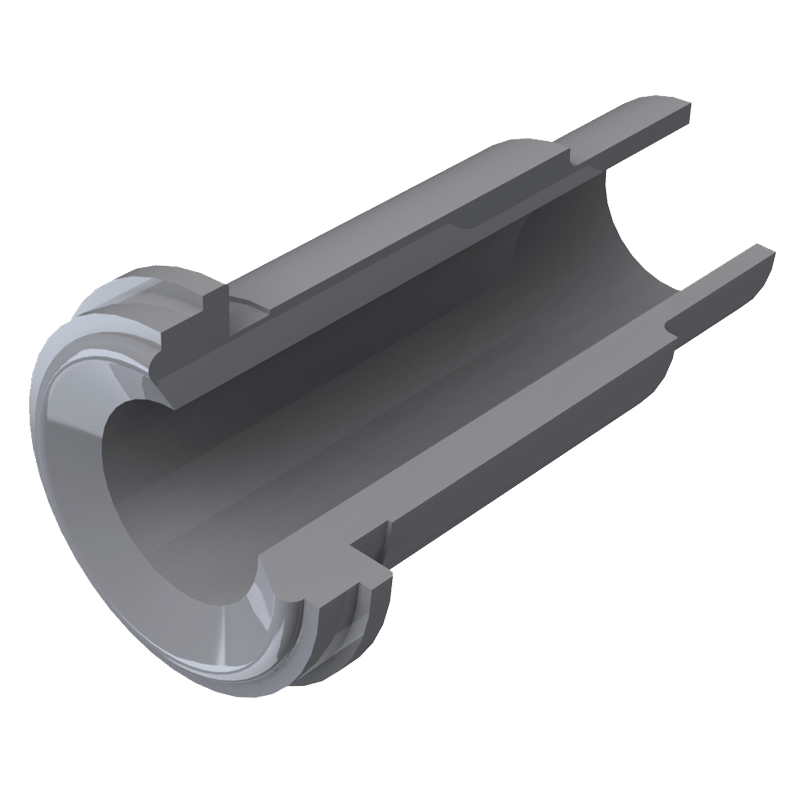 Cross-section rendering of titanium 1/4