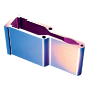 A rendering showing the potential for a chamber to be made out of extruded titanium.