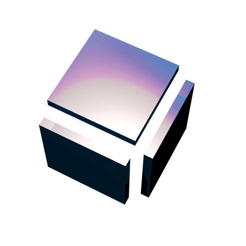 Rendering of titanium cube shaped chamber.
