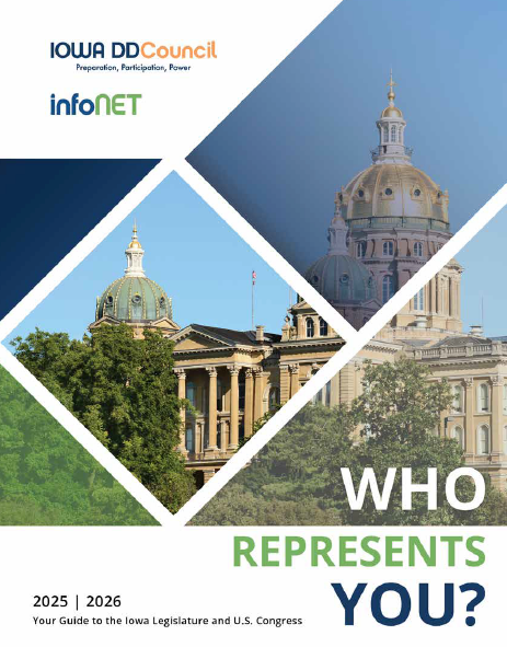 Guide cover with capitol in two colors of blue.