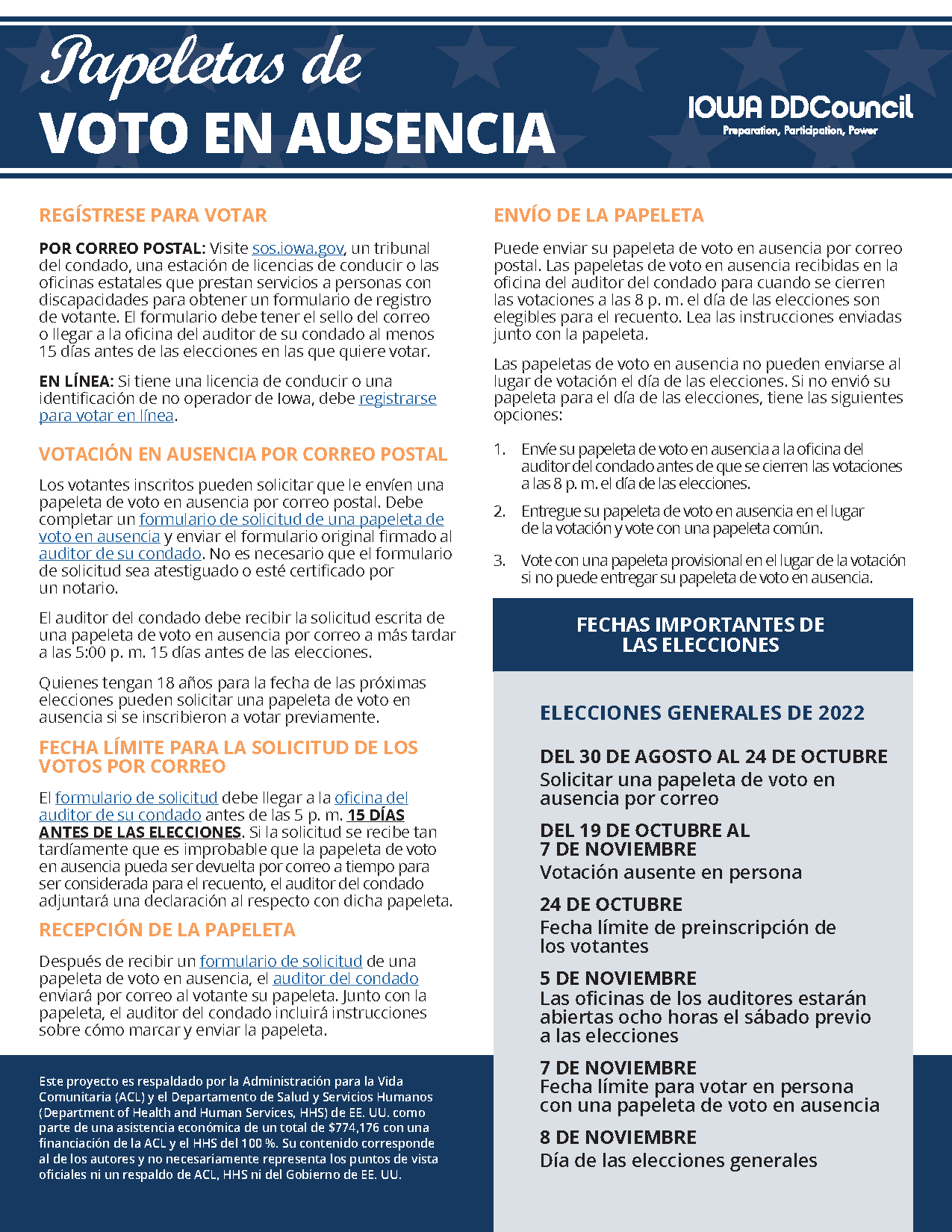 Papeletas de voto en ausencia