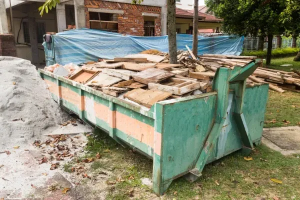 Professional construction debris cleanup service.