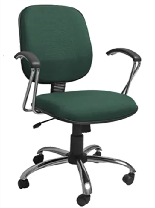 Cadeira-Para-Escritório-Giratória-Diretor-Com-Encosto-Laminado-Fixo-Revestimento-J.Serrano-Verde-Com-Apoio-De-Braço-Fixo-Modelo-Premium-Cromado-E-Apoio-Emborrachado-E-Com-A-Estrutura-Da-Cadeira-Comada-Com-Rodinhas-Em-Polipropileno