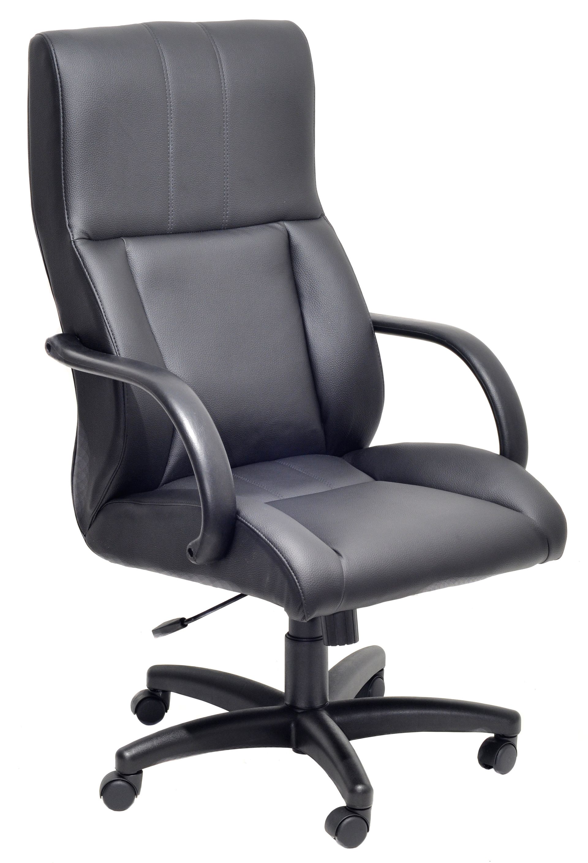 Cadeira-Giratória-Alto-Padrão-Presidente-Para-Advogado-Assento-E-Encosto-Mono-Bloco-Encosto-Super-Alto-Revestimento-Impermeável-Apoio-De-Braço-Emborrachado-Estrutura-Da-Cadeira-Preta-Suporta-Até-120-kg