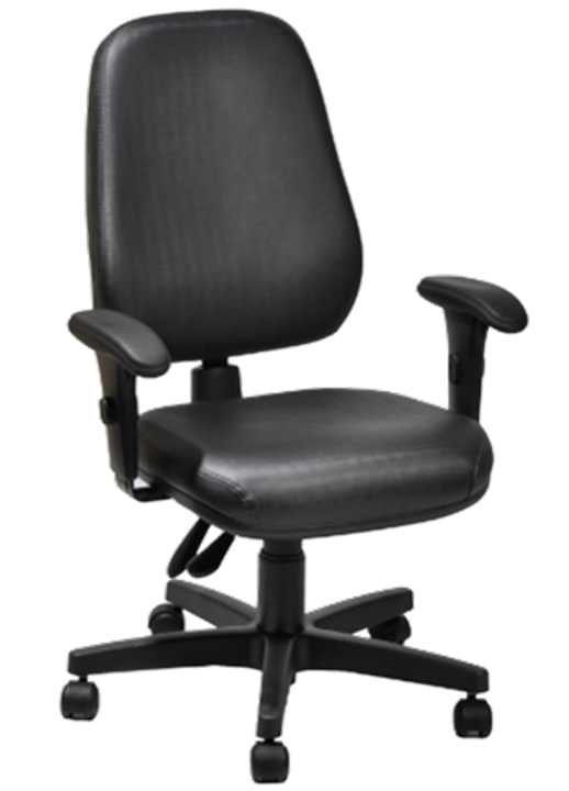 Cadeira-Giratória-Diretor-Com-Encosto-Mais-Alto-Com-Mecanismo-Back-System-Para-Regulagem-Do-Encosto-E-Revestimento-Na-Cor-Preta-Com-Apoio-De-Braço-Com-Regulagem-De-Altura-Estrutura-Da-Cadeira-Preta-Suporta-Até-120kg