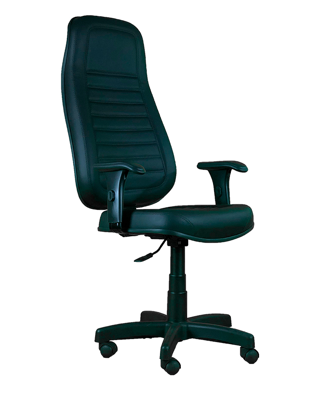 Cadeira-Giratória-Modelo-Presidente-Com-Encosto-Super-Alto-Com-Apoio-De-Cabeça-Revestimento-Impermeável-Com-Costura-Exclusiva-Em-Alto-Relevo-Na-Horizontal-Com-Apoio-De-Braço-Com-Regulagem-De-Altura-Estrutura-Da-Cadeira-Preta-Suporta-Até-120-KG