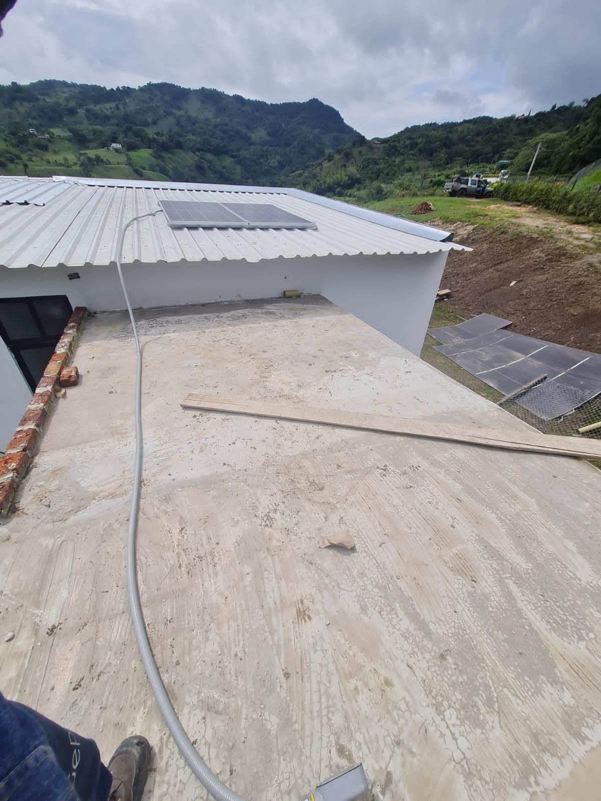Panel solar en techo