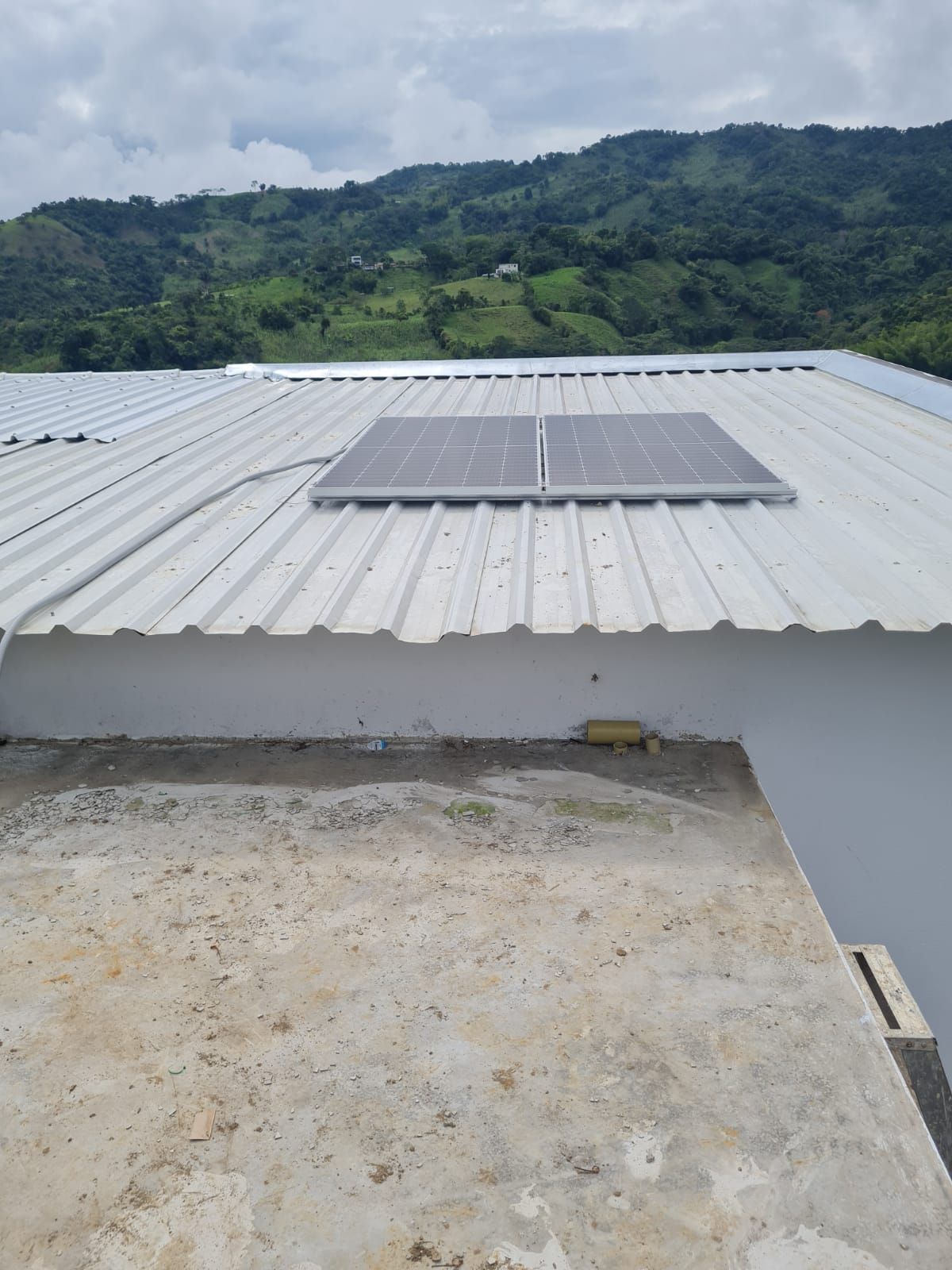 Panel solar en techo