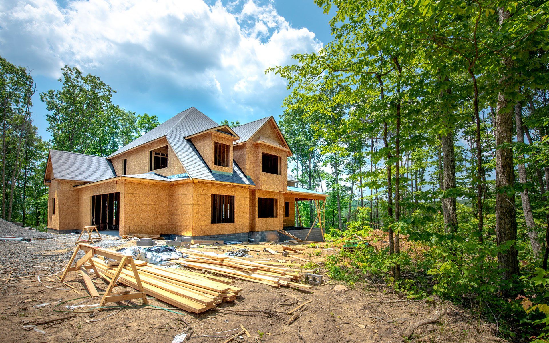 Home Under Construction — Gerber, CA — Hinkle Roofing & Construction