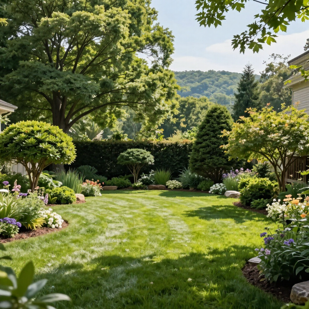 Professional tree trimming service in Asheville NC neighborhood