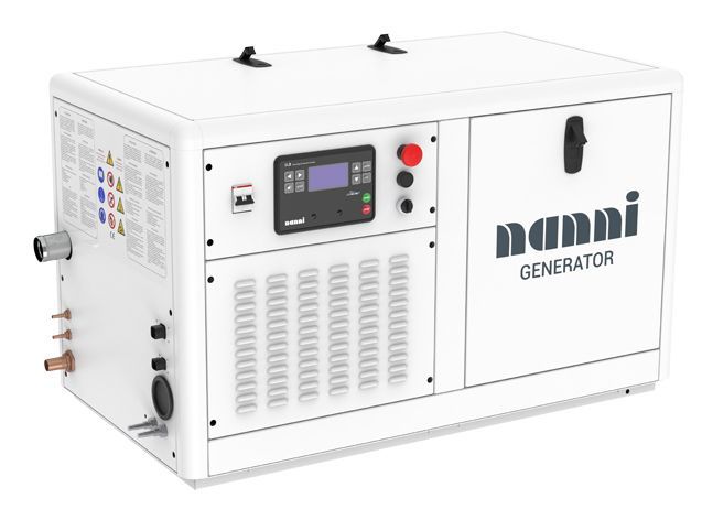White Diesel Generator With Control Panel and Vents — ElectroMech Machine in Woolner, NT
