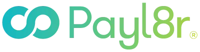 Payl8r logo: Green gradient infinity symbol next to the company name.
