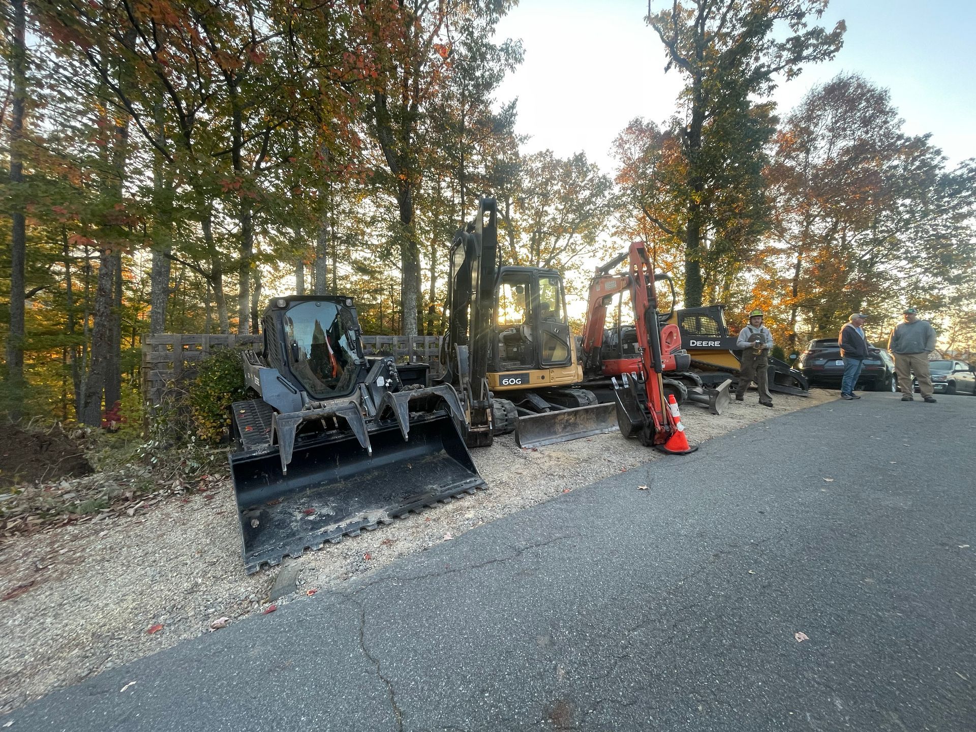 Equipment used for tree and stump removal.