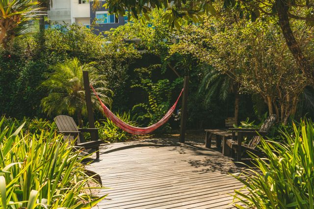 Jardim com redes
