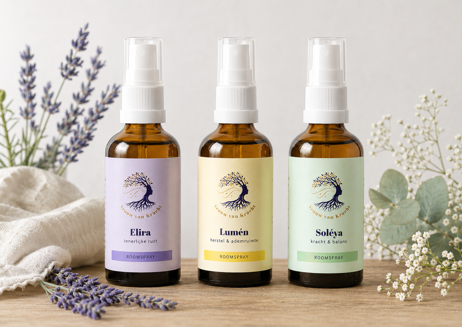 Set van 3 roomsprays - Elira, Lumén & Soléya