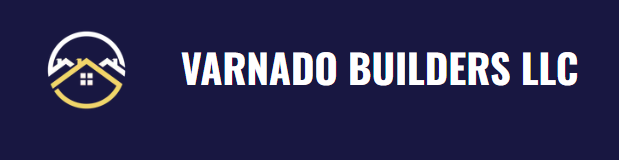 Varnado Builders LLC logo on a dark blue background with a yellow house icon