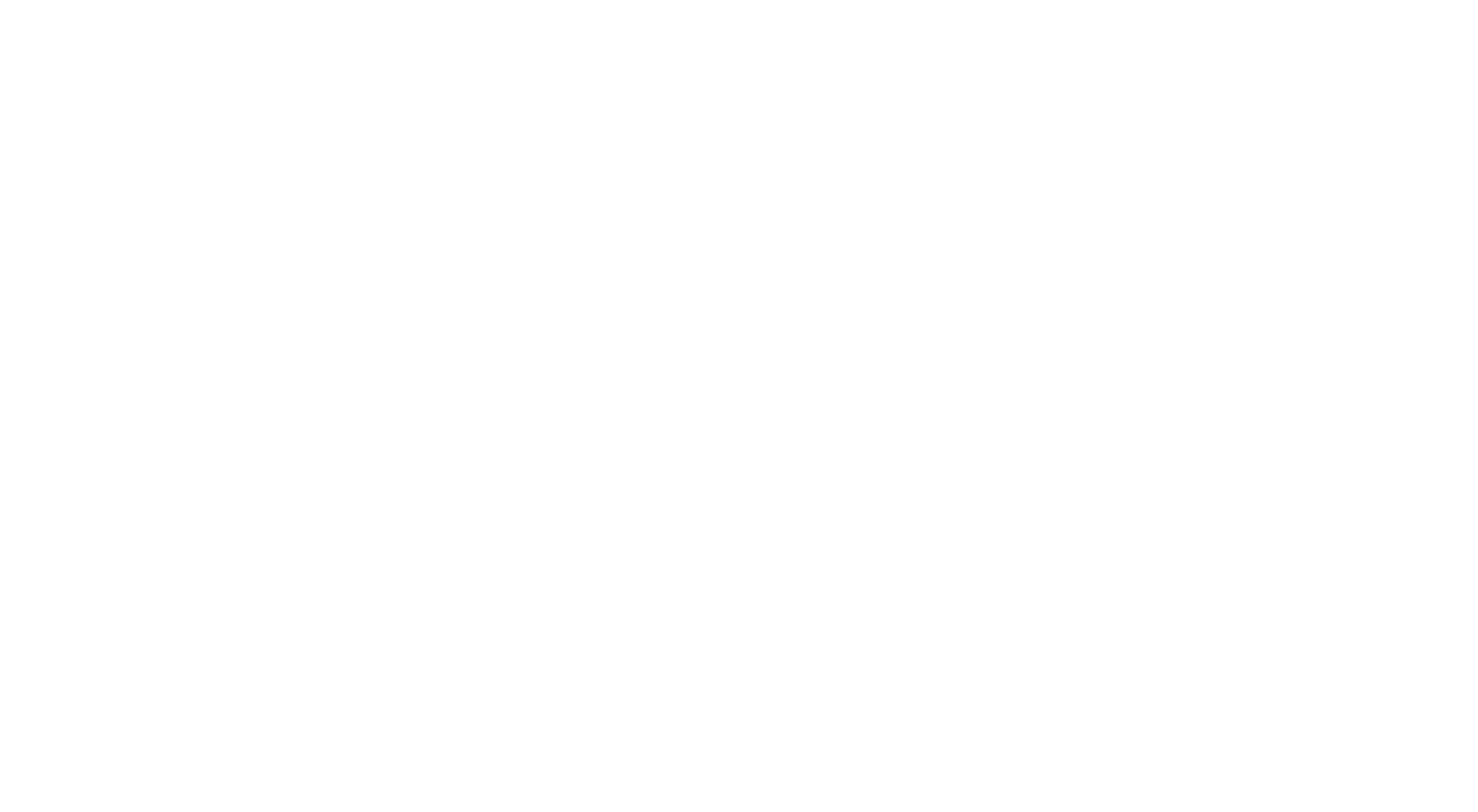 John de Wit - Logo in White