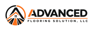 Advanced Flooring Solution, LLC logo with black and orange house icon and bold text