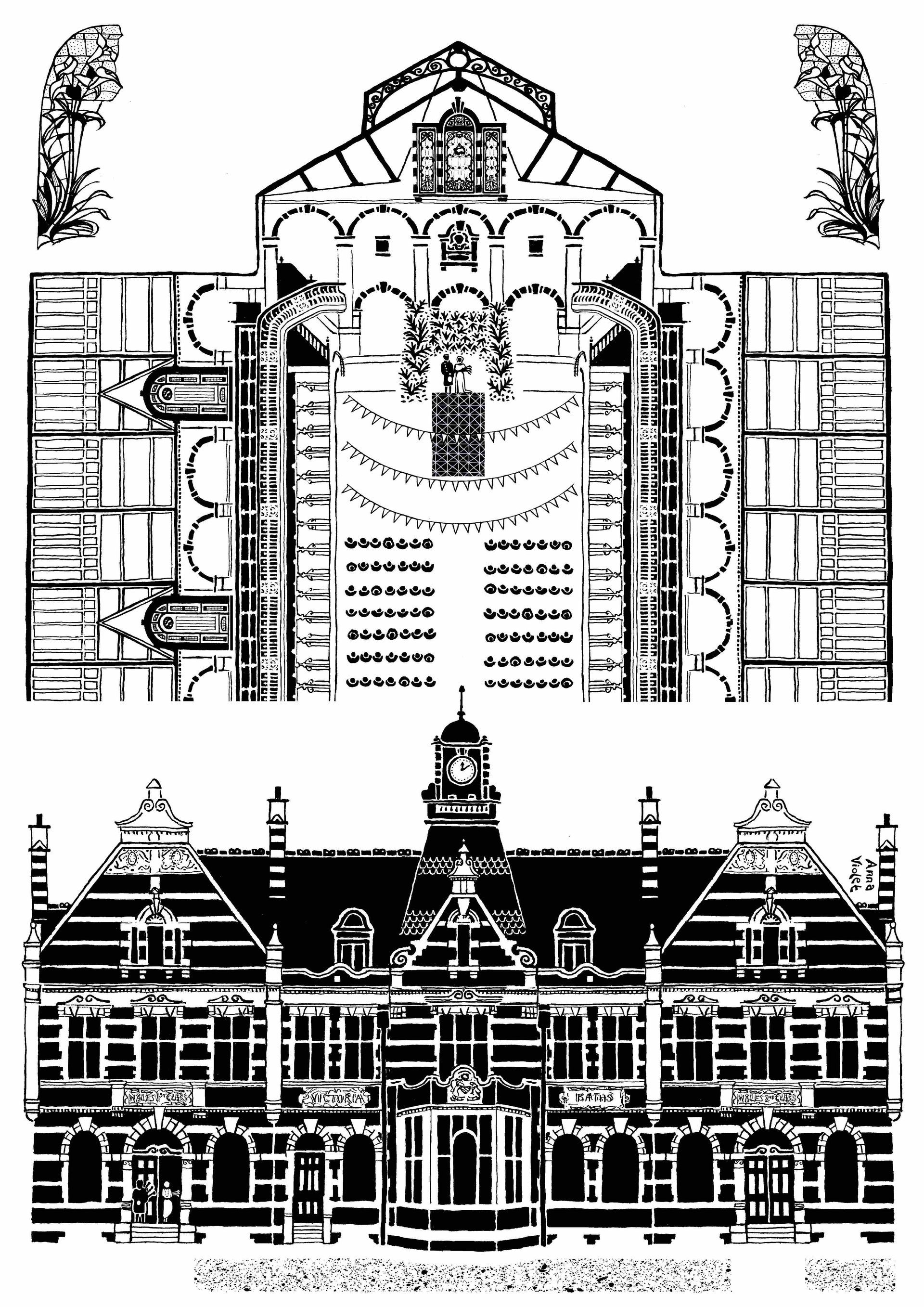  illustration, graphic, bold,  manchester, anna violet illustrator,