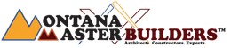Montana Master Builders logo with orange mountain icon and brown text on white background