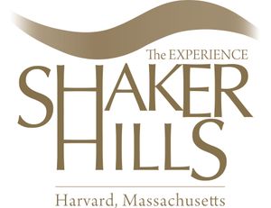 The logo for shaker hills in harvard massachusetts