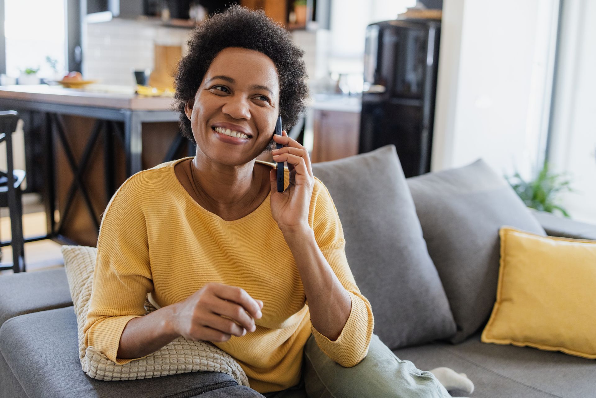 Adult Woman Talking on Phone